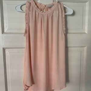 LOFT Soft Pink Ruffle Top